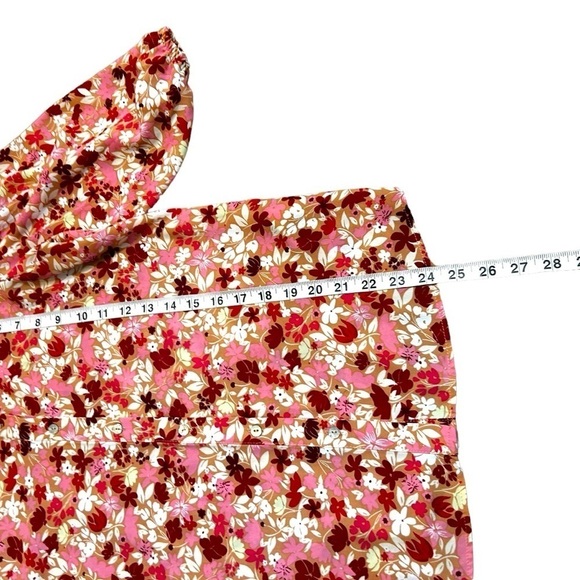 Nanette Lepore Floral Elbow Length Puff Sleeve Blouse - Picture 9 of 9